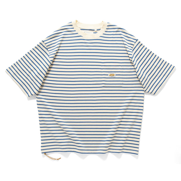 (YT1678) Border Drawstrings Pocket Tee