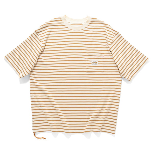 (YT1678) Border Drawstrings Pocket Tee