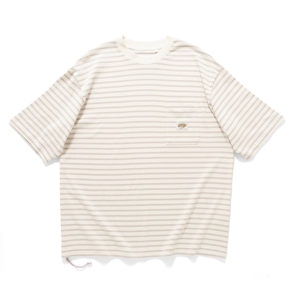 (YT1678) Border Drawstrings Pocket Tee