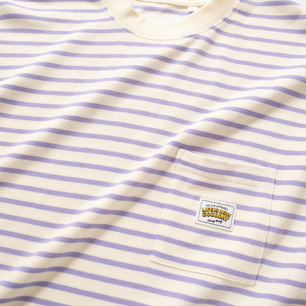 (YT1678) Border Drawstrings Pocket Tee