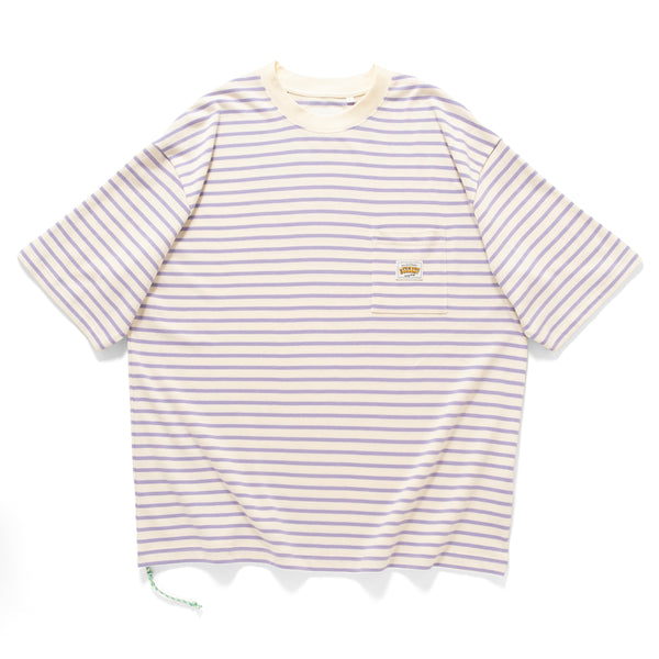 (YT1678) Border Drawstrings Pocket Tee