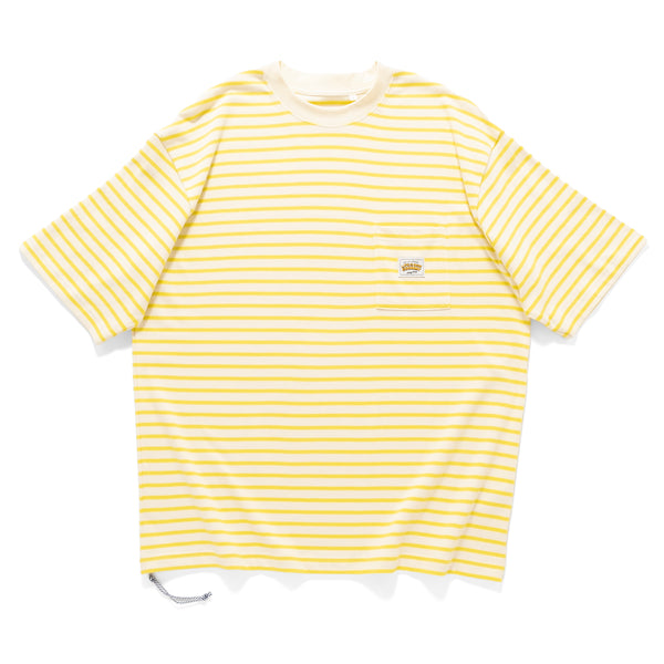 (YT1678) Border Drawstrings Pocket Tee