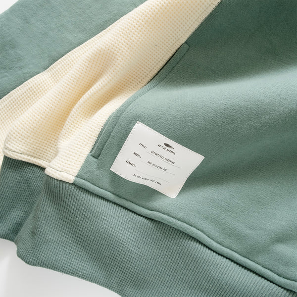 (YW412) Embroidery Sleeve Patch Hoodie