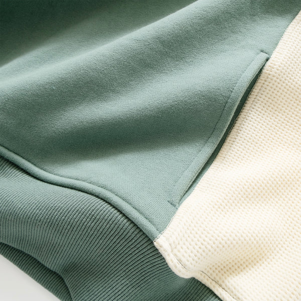 (YW412) Embroidery Sleeve Patch Hoodie