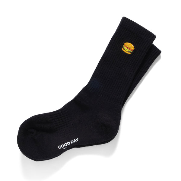 (ZA103) Burger Graphic Emroidery Socks