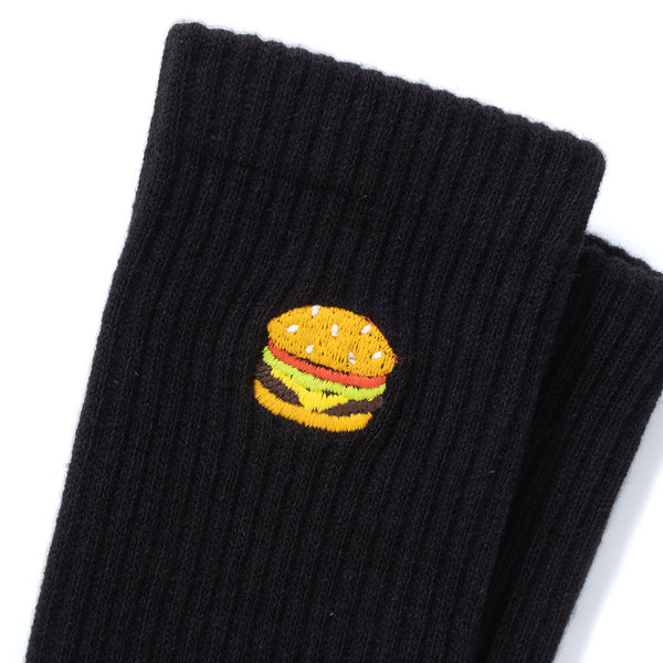(ZA103) Burger Graphic Emroidery Socks