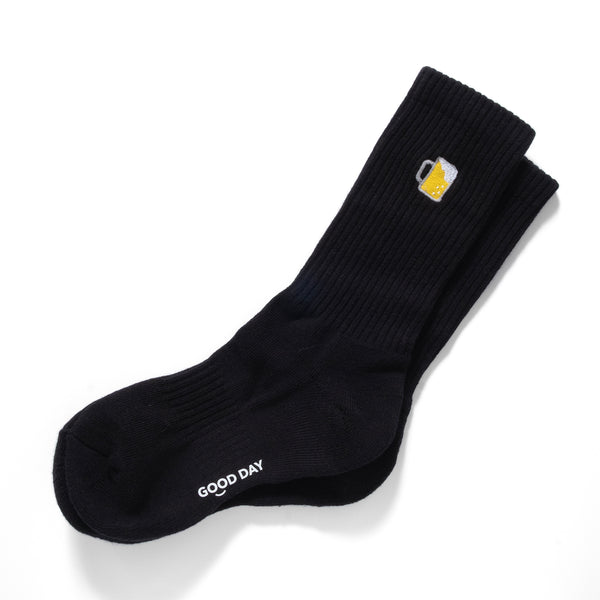 (ZA104) Beer Graphic Emroidery Socks