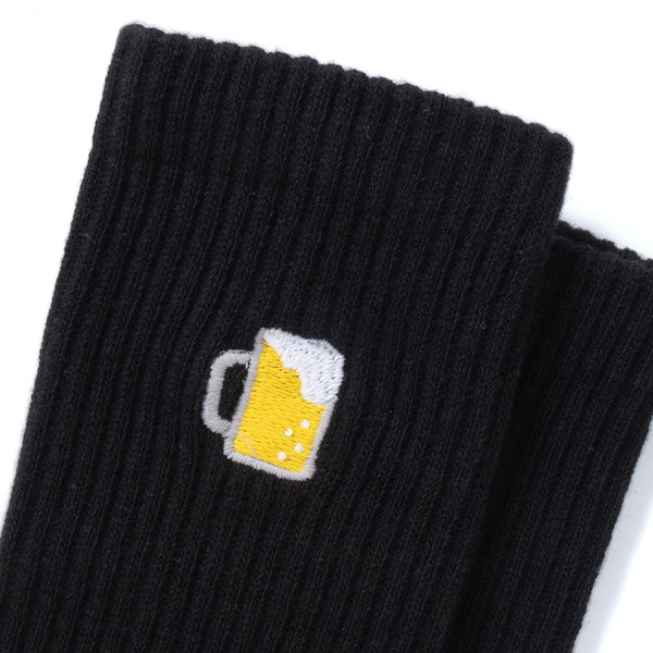 (ZA104) Beer Graphic Emroidery Socks