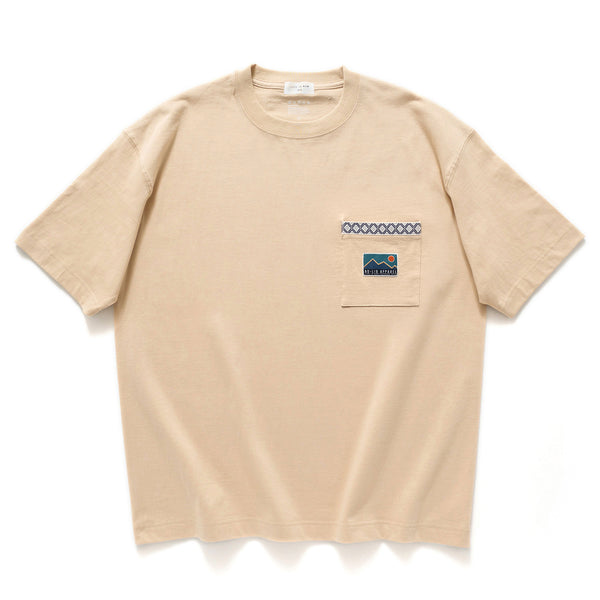 (ZT1129) Native American Tent Graphic Pocket Tee