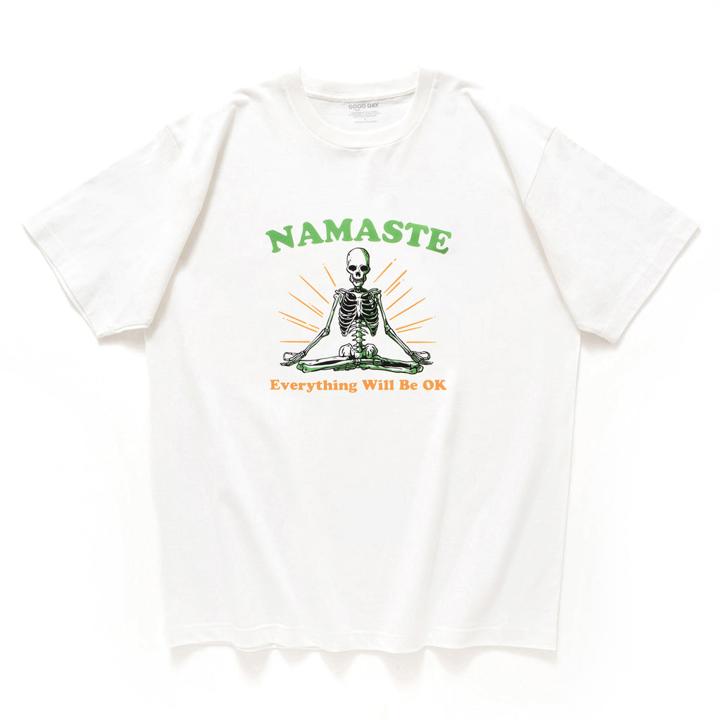 (ZT1133) Namaste Skeleton Graphic Tee