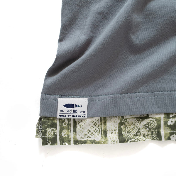 (ZT1202) Tie Dye Paisley Fake Layer Tee