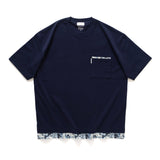 (ZT1202) Tie Dye Paisley Fake Layer Tee