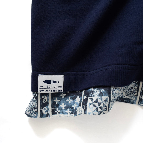 (ZT1202) Tie Dye Paisley Fake Layer Tee