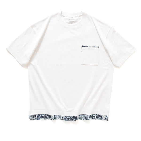(ZT1202) Tie Dye Paisley Fake Layer Tee
