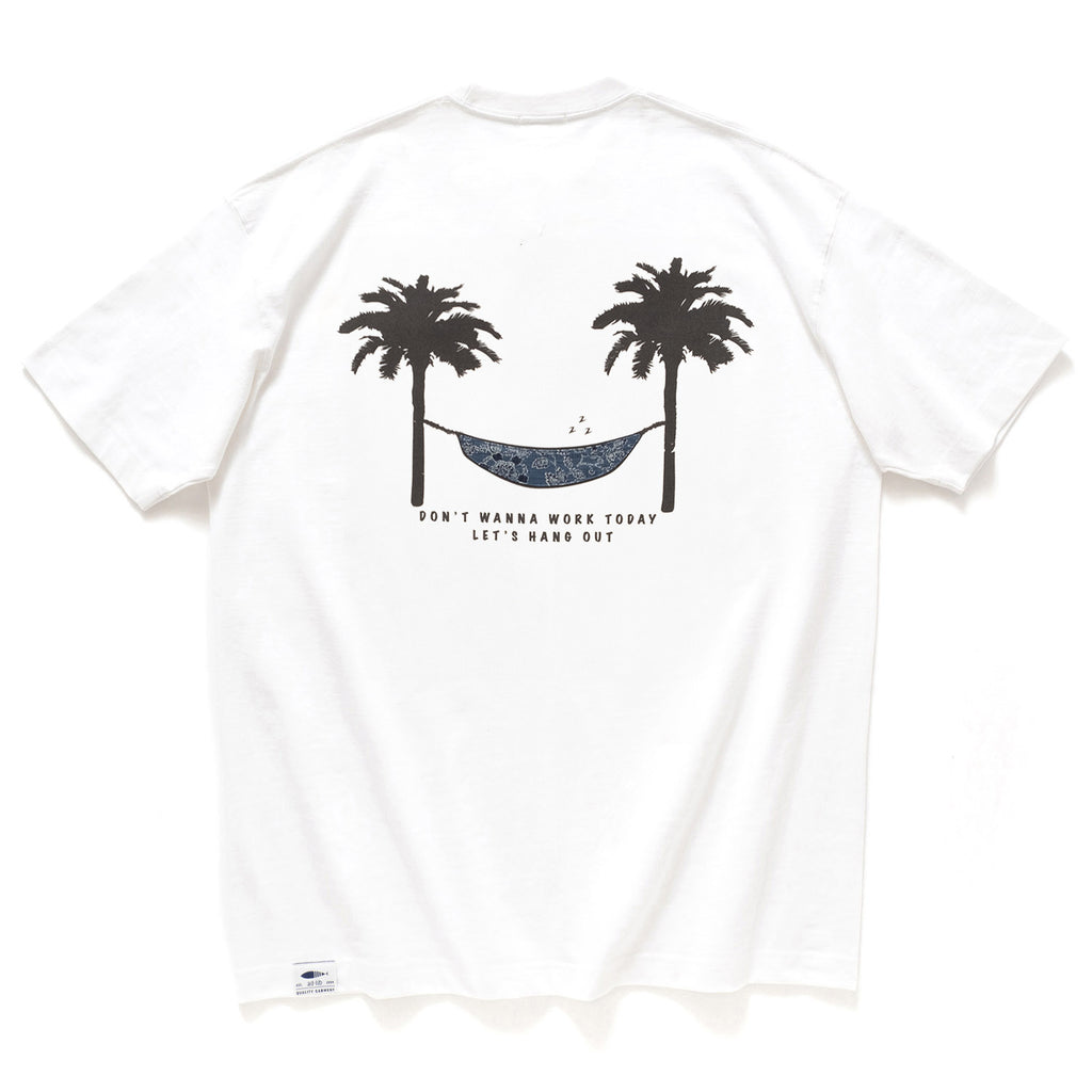 (ZT1212) Let's Hang Out Patchwork Graphic Tee