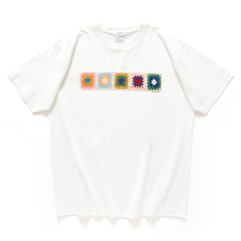 (ZT1263) Crochet Panel Tee