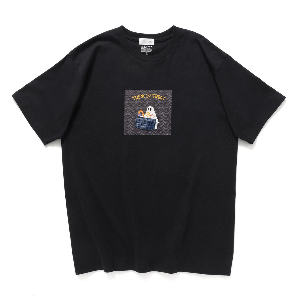 (ZT1281) Halloween Graphic Patchwork Tee