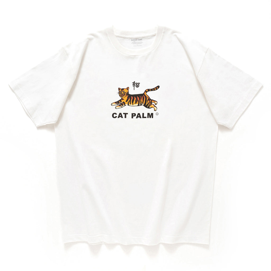 (ZT1292) Cat Palm Graphic Tee