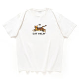 (ZT1292) Cat Palm Graphic Tee