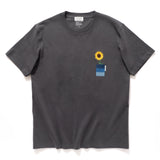 (ZT1398) Sunflower Embroidery Denim Patchwork Tee