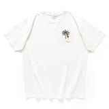 (ZT1481) Hawaiian Girl Palm Tree Embroidery Tee