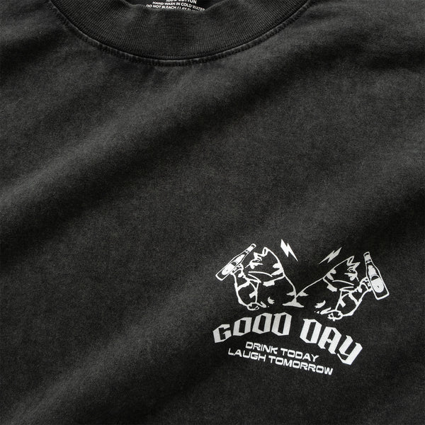 (ZT1574) Wasted Cat Graphic Long Sleeve Tee