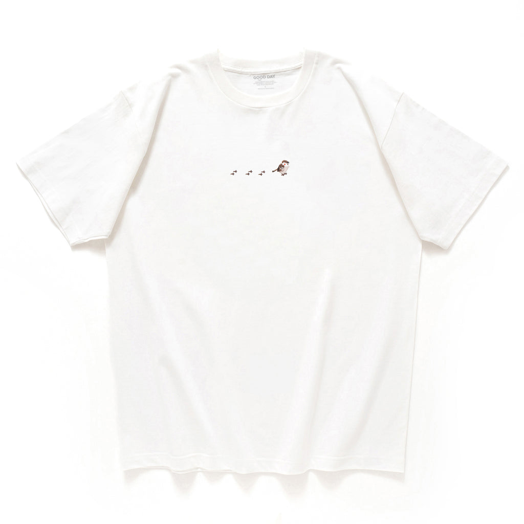(ZT1635) Animal Footprints Embroidery Tee
