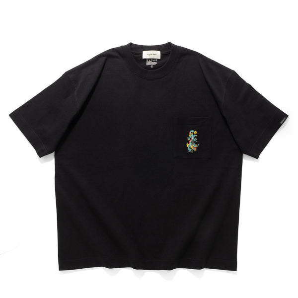(ZT1680) Dragon Embroidery Pocket Tee