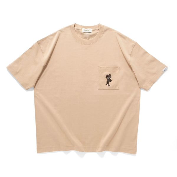(ZT1682) Panther Embroidery Pocket Tee