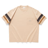 (ZT1683) Patch Sleeve Panel Pocket Tee