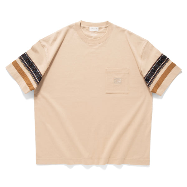 (ZT1683) Patch Sleeve Panel Pocket Tee