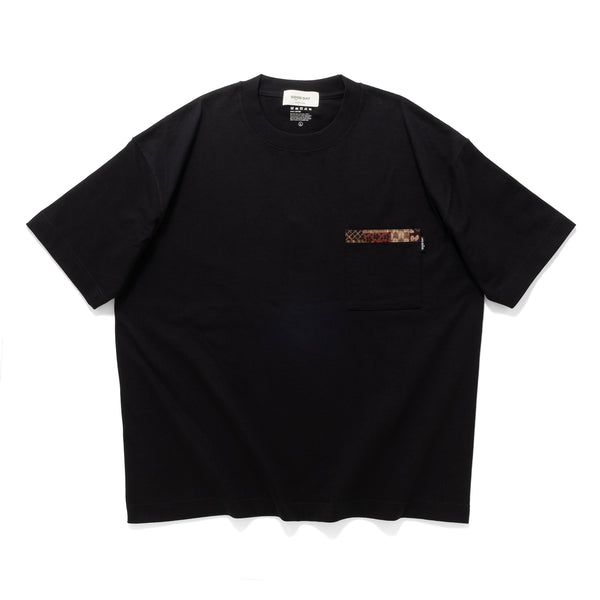 (ZT1685) Meow Begins Patchwork Pocket Tee