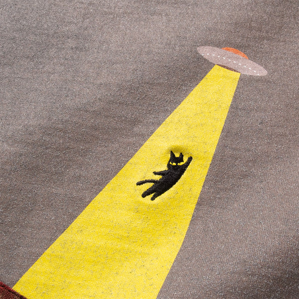 (ZT1685) Meow Begins Patchwork Pocket Tee