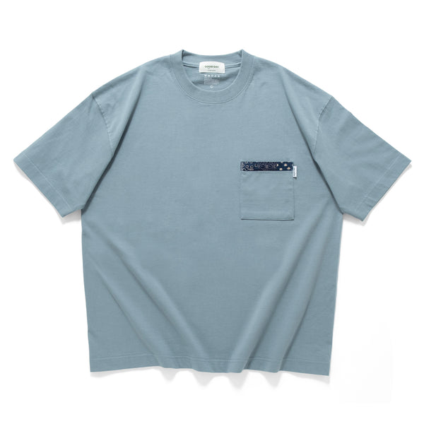 (ZT1685) Meow Begins Patchwork Pocket Tee