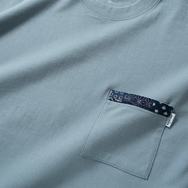 (ZT1685) Meow Begins Patchwork Pocket Tee