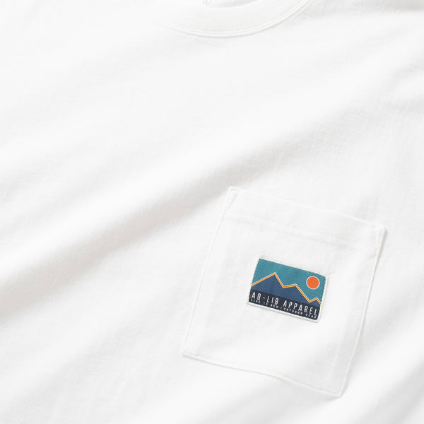 (ZT1693) Day Landscape Patchwork Pocket Tee