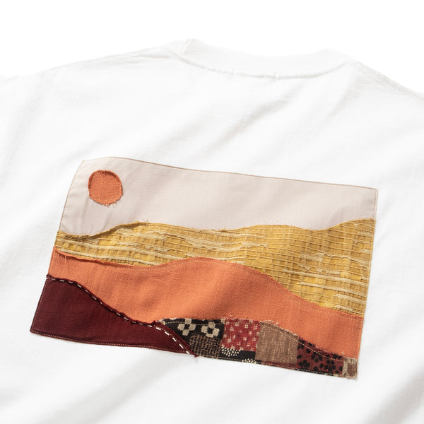 (ZT1693) Day Landscape Patchwork Pocket Tee