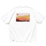 (ZT1693) Day Landscape Patchwork Pocket Tee