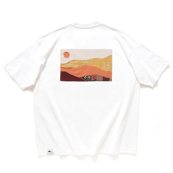 (ZT1693) Day Landscape Patchwork Pocket Tee