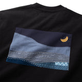 (ZT1694) Night Landscape Patchwork Pocket Tee