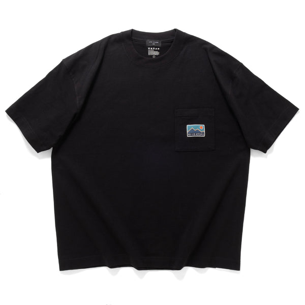 (ZT1694) Night Landscape Patchwork Pocket Tee