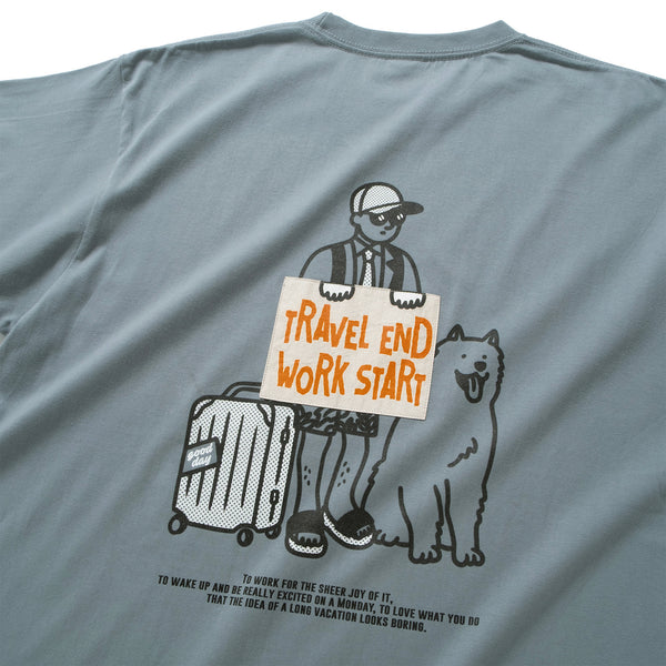 (ZT1709) Travel End Work Start Graphic Tee