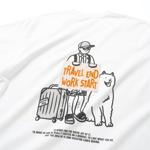 (ZT1709) Travel End Work Start Graphic Tee