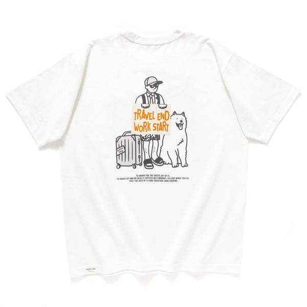 (ZT1709) Travel End Work Start Graphic Tee