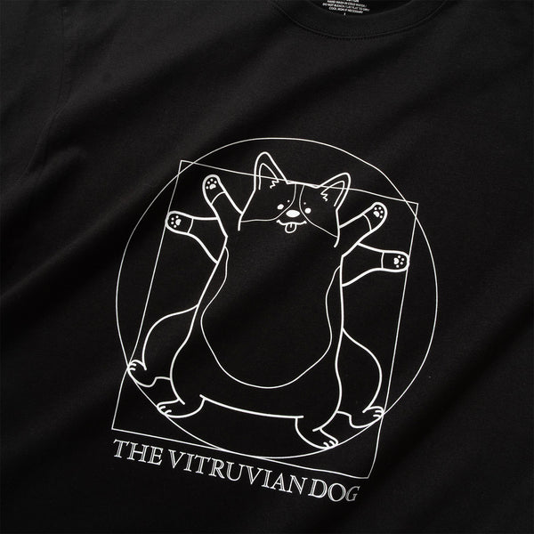 (ZT1719) The Vitruvian Dog 圖案 Tee