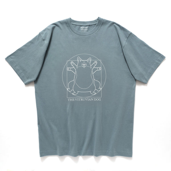 (ZT1719) The Vitruvian Dog 圖案 Tee