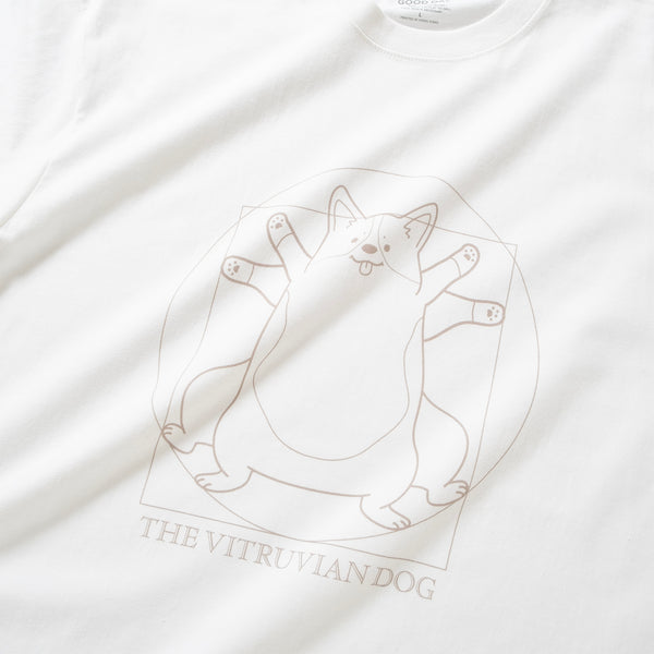 (ZT1719) The Vitruvian Dog 圖案 Tee