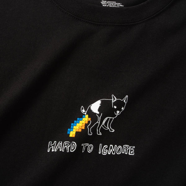 (ZT1725) Hard To Ignore Embroidery Graphic Tee