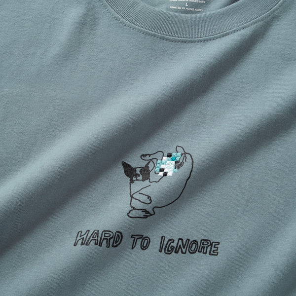 (ZT1725) Hard To Ignore Embroidery Graphic Tee