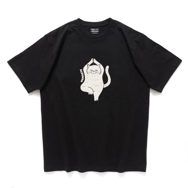 (ZT1730) Namaste Cat Graphic Tee